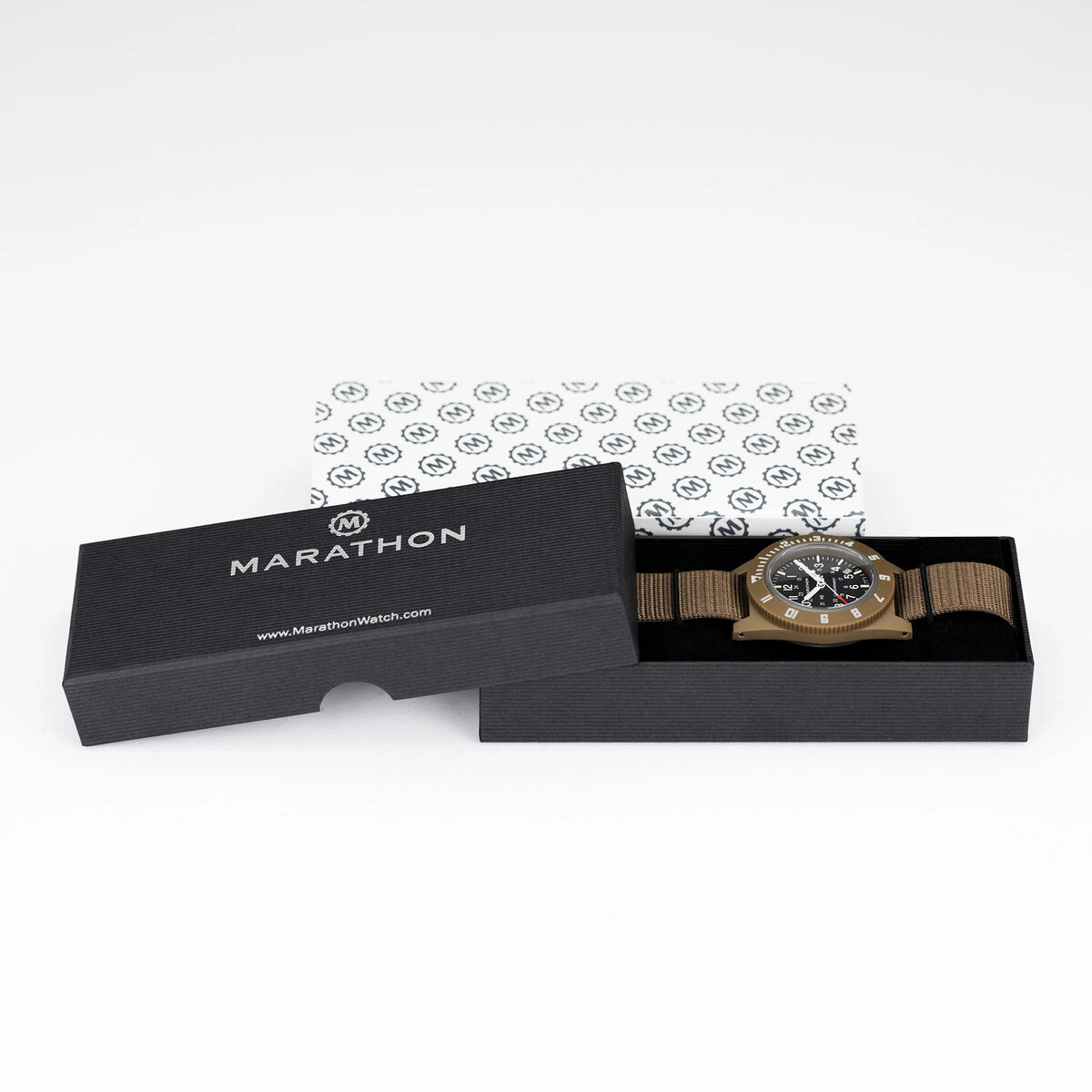 Marathon Pilot Navigator Watch - Desert Tan Date with US Government Markings
