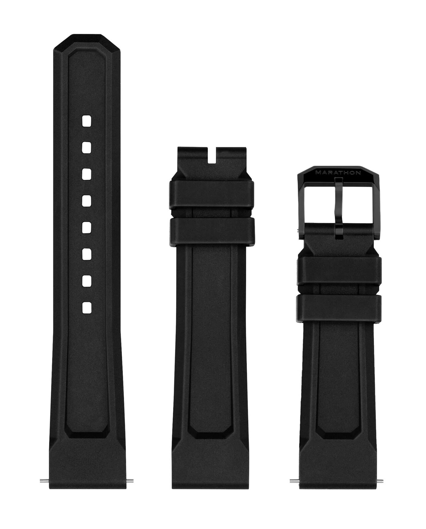 Marathon 3-Piece V2 Anthracite Rubber Dive Watch Strap