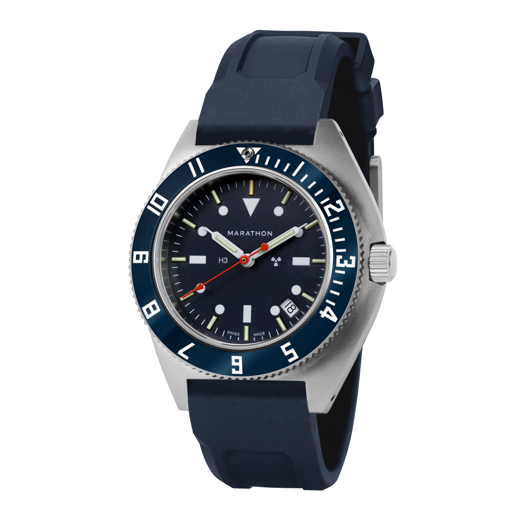 Marathon Blue Yonder Steel Navigator Watch with Date
